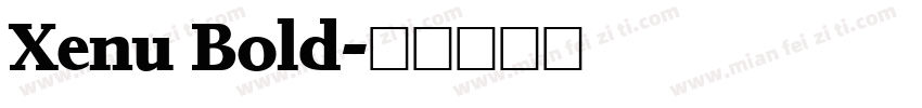 Xenu Bold字体转换